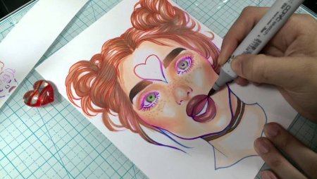 Рисунок человека маркерами лёгкий