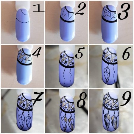 Схемы рисования натногтях