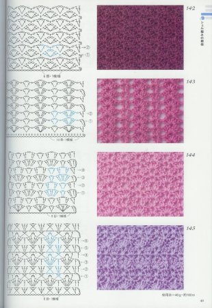 Ажурные рисунки крючком со схемами