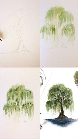 Урок рисования цветов акварелью