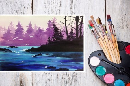 Рисунки акварельными красками легкие