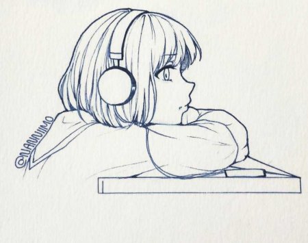 Рисунки для скетчбука аниме легкие