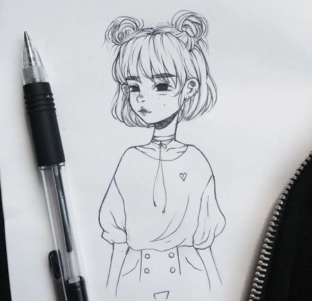 Срисовки для скетчбука в стиле аниме для начинающих