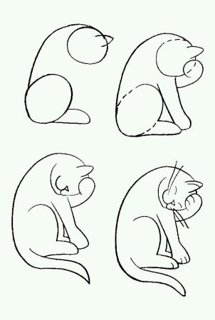 Поэтапное рисование животных