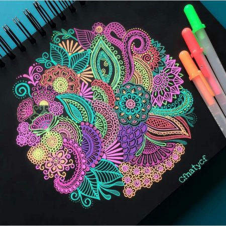 Рисунок ручкой на бумаге