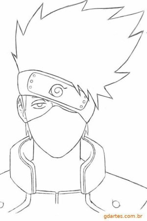 Нарисовать Какаси Хатакэ поэтапно