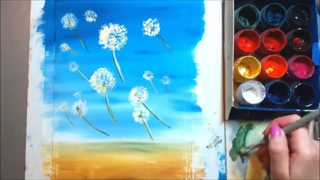 Рисунки гуашью легкие