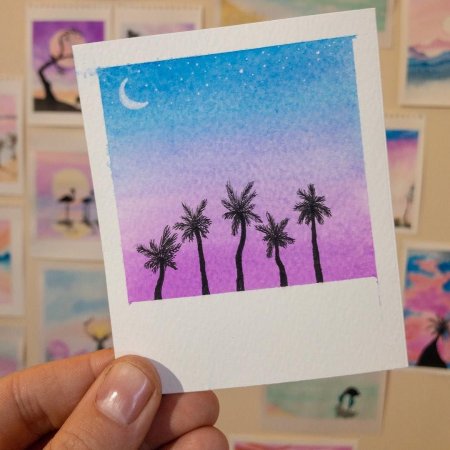 Фотокарточки акварель