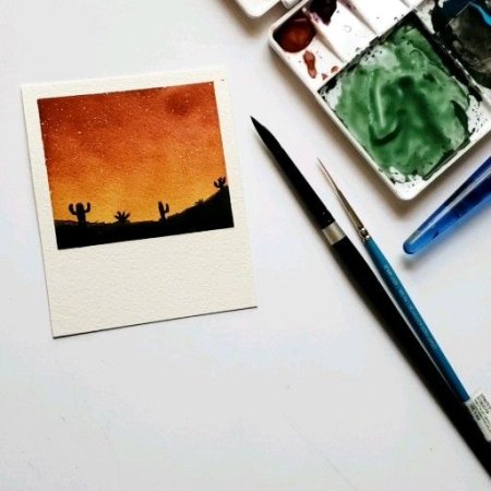 Пейзажи в стиле полароид