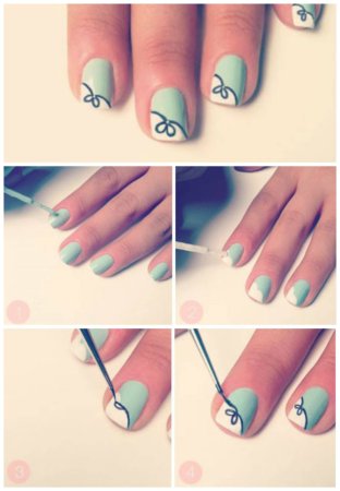 Рисунки на ногтях для начинающих