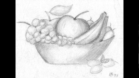 Натюрморт рисунок карандашом для начинающих