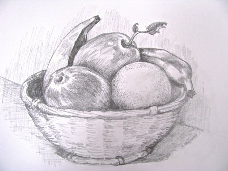 Натюрморт карандашом легкий