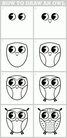 Поэтапное рисование Совы