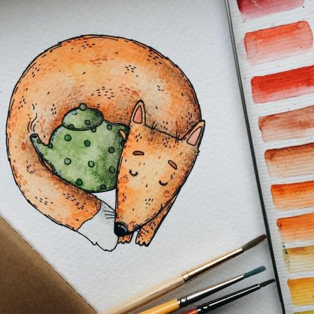 Круассан карандашом