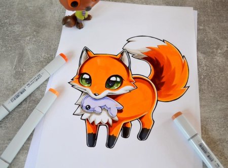 Рисунки Копик маркерами Lighane звери