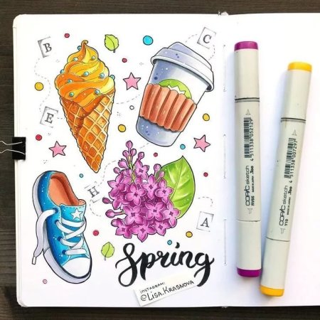 Легкие рисунки для скетчбука