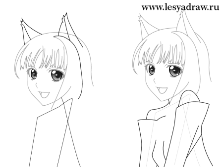 Поэтапные рисунки карандашом аниме