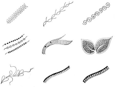 Узоры для рисования хной простые