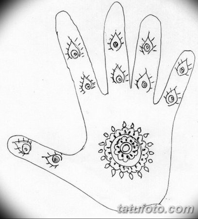 Мехенди на руке легкие