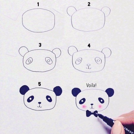 Лёгкий рисунок котёнка для срисовки