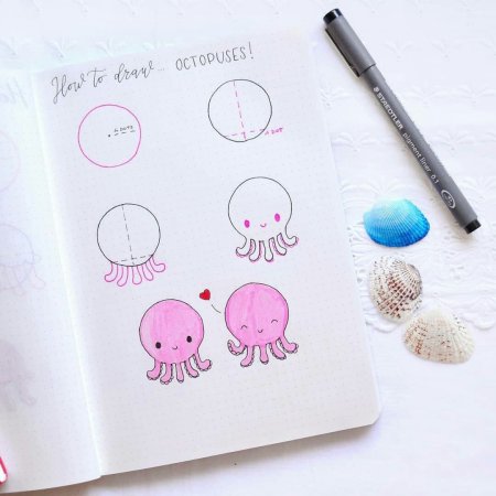 Маленькие легкие рисуночки для блокнота