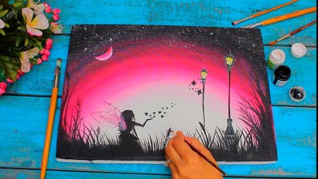 Рисунки красками для начинающих