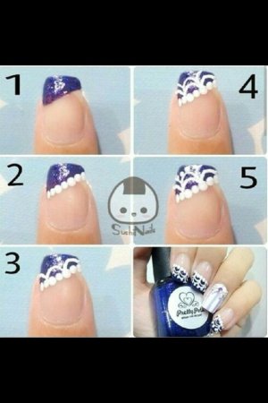 Пошаговый новогодний маникюр для начинающих