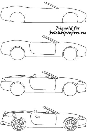 Рисунки машин для начинающих