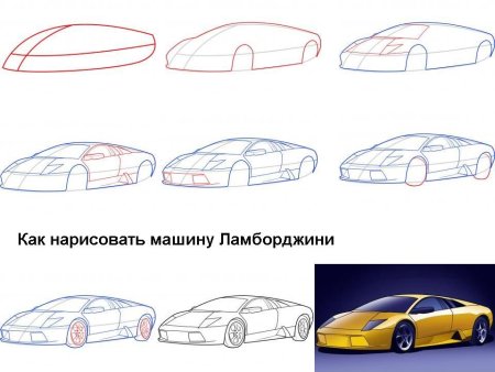Бугатти Вейрон рисунок карандашом поэтапно