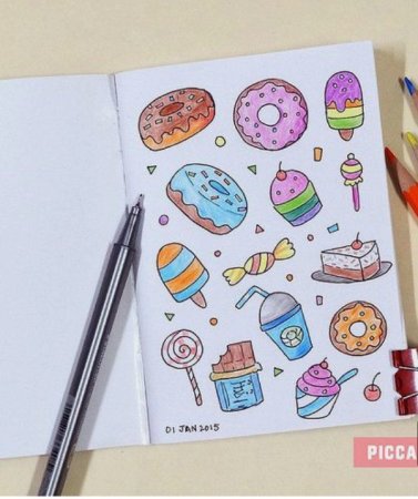 Рисунки чёрной ручкой