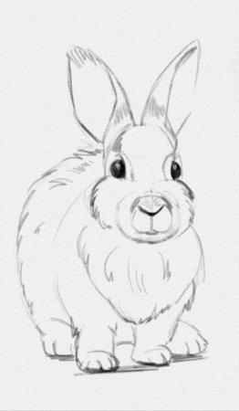 Рисунок кролика для срисовки
