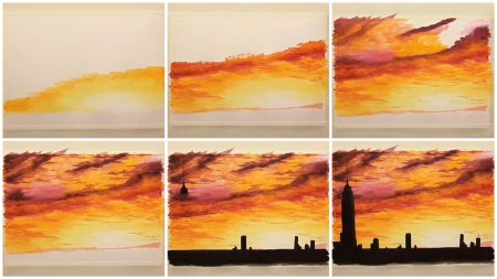 Пейзаж акварелью для начинающих