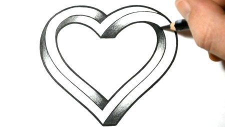 Сердечко карандашом
