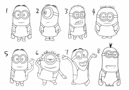 Миньоны карандашом