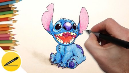 Рисунки фломастерами Стич