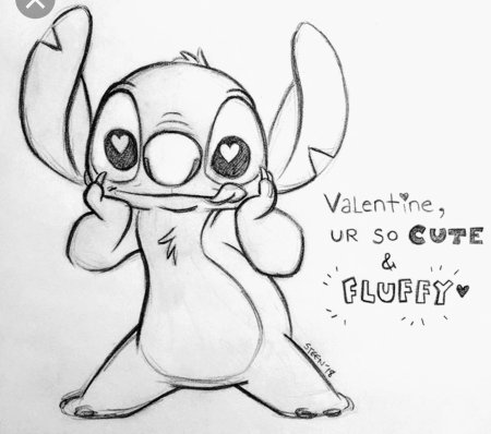 Рисунки Стича для срисовки карандашом легкие