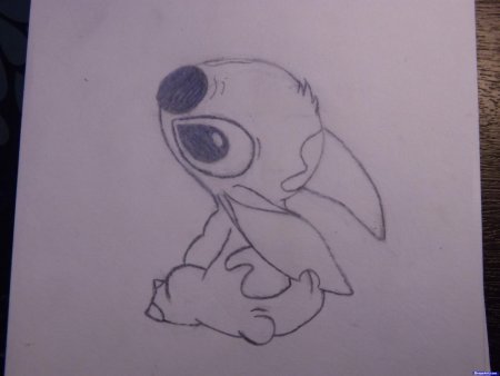 Стич простым карандашом