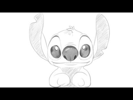 Стич рисунок карандашом поэтапно