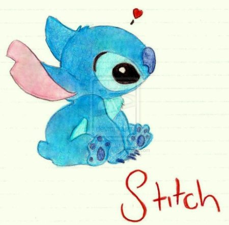 Лёгкий рисунок Стича для срисовки