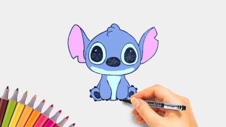 Стич рисунок карандашом для срисовки