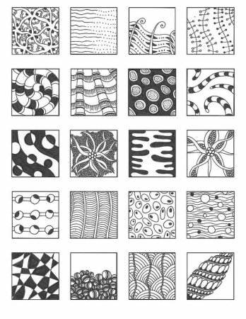 Техника Зентангл элементы