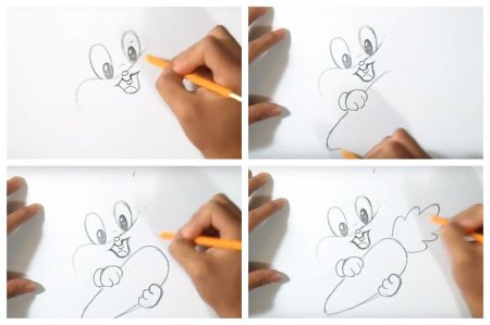 Нарисовать зайчика и морковку поэтапно
