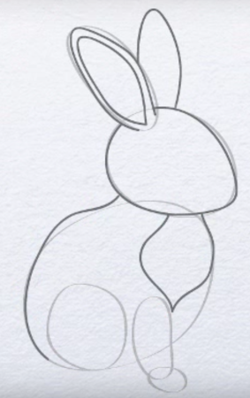 Пошаговое рисование кролика