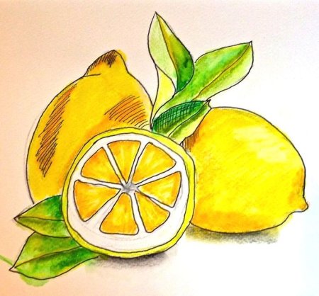 Нарисовать лимон
