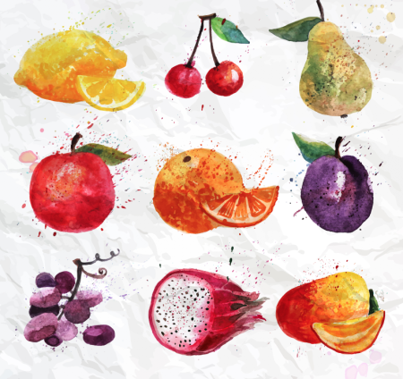 Фрукты для срисовки карандашом