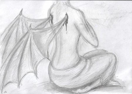 Демон картинки карандашом