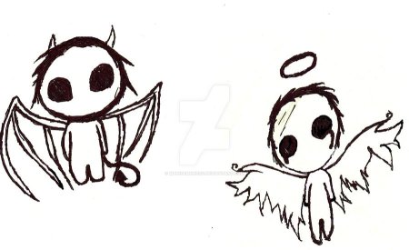 Рисунки для срисовки лёгкие демон