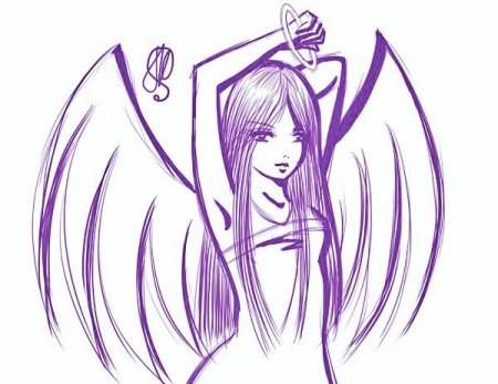 Аниме демон для срисовки легкие