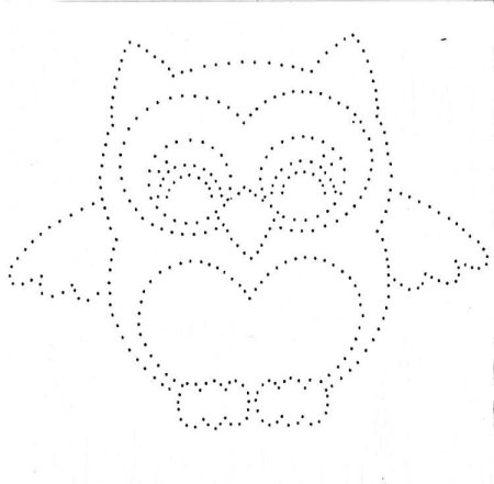 Сова трафарет