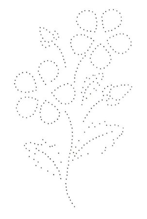 Схемы для изонити с цифрами для детей цветочки простые